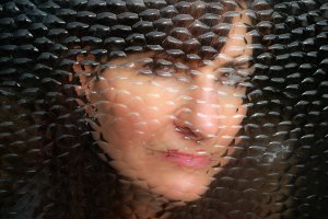 'April Wright Window' from 'Through Glass' series by Peter Yount