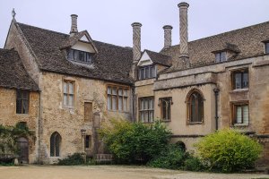 Lacock Abbey Courtyard by Peter Young